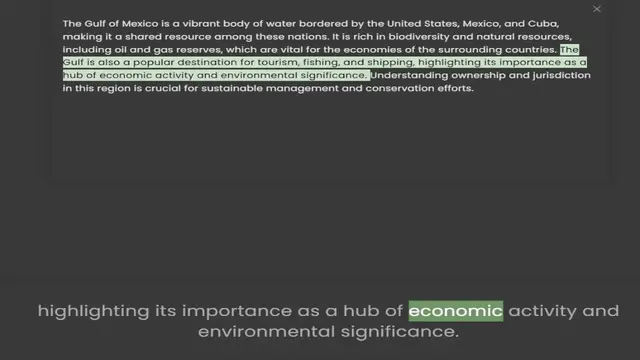 Video thumbnail for making it a shared resource among these nations. It is rich in biodiversity and natural resources, including oil and gas reserves, which are vital for the economies of the surrounding countries. The Gulf is also a popular destination for