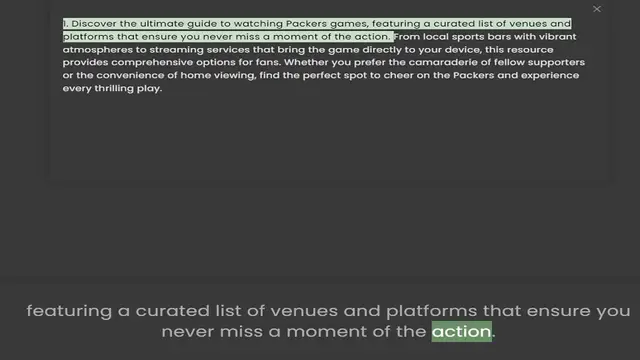 Video thumbnail for platforms that ensure you never miss a moment of the action. From local sports bars with vibrant atmospheres to streaming services that bring the game directly to your device, this resource provides comprehensive options for fans. Whether