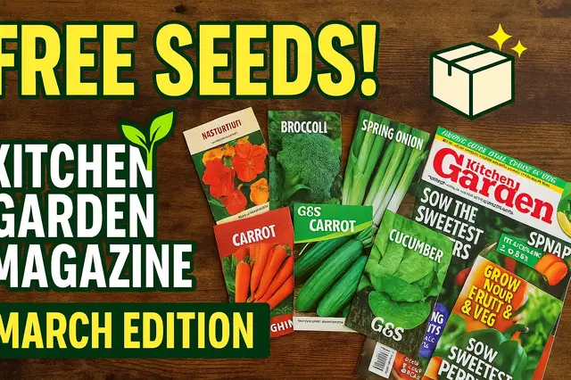 'Video thumbnail for 🌱 FREE Seeds in Kitchen Garden Magazine 🌿 | March Edition Unboxing! 📦✨'