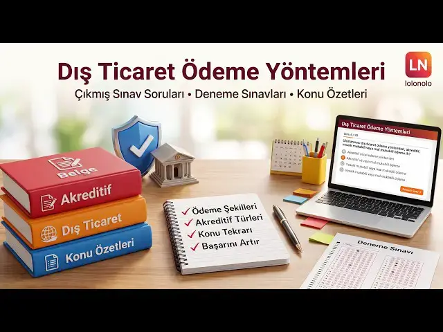 Video thumbnail for Banka Unvan Sınavı Dış Ticaret Ödeme Yöntemleri Testi