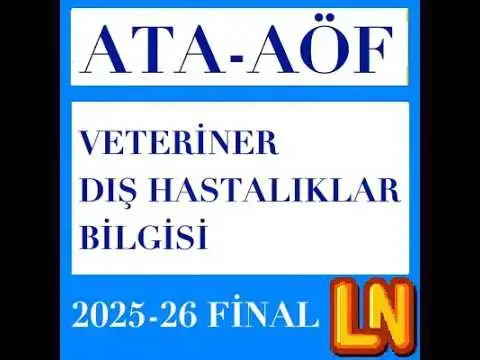 Video thumbnail for Ata Aöf Veteriner Dış Hastalıkları Bilgisi 2025-2026 Final Soruları