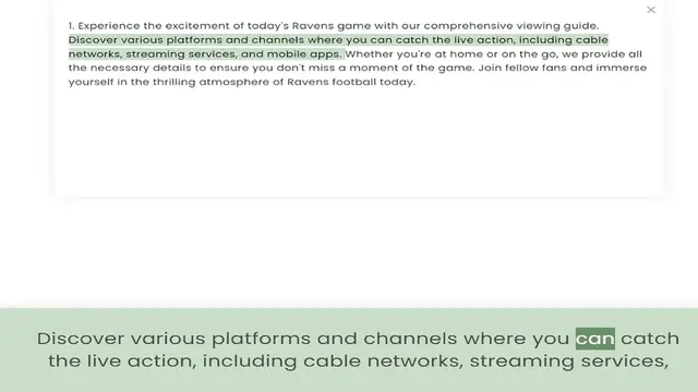 Video thumbnail for Discover various platforms and channels where you can catch the live action, including cable networks, streaming services, and mobile apps. Whether you're at home or on the go, we provide all the necessary details to ensure you don't miss