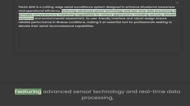 Video thumbnail for and operational efficiency. Featuring advanced sensor technology and real-time data processing, it provides comprehensive monitoring capabilities for various applications, including security, disaster response, and environmental assessmen