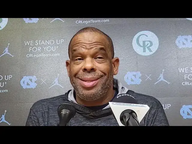 'Video thumbnail for #UNC coach Hubert Davis press conference ahead of Monday's opener against Elon'