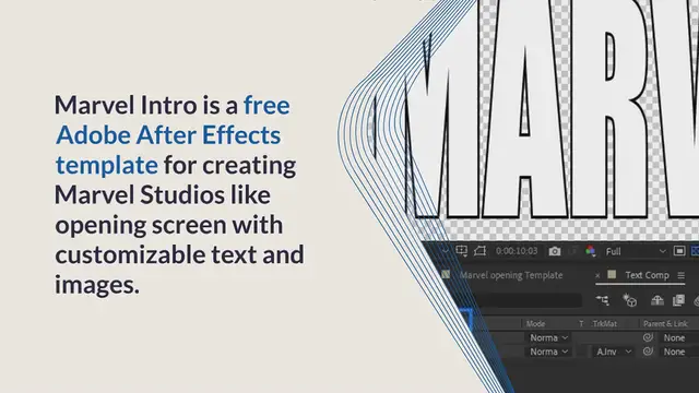 Video thumbnail for Marvel Intro – A Free After Effects Template