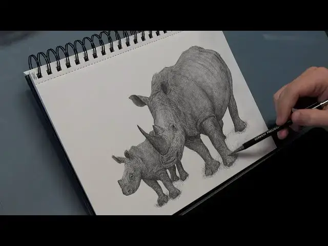 Video thumbnail for Rhino Drawing (1 Minute Drawing)