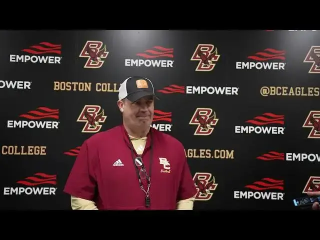 'Video thumbnail for Boston College coach Bill O'Brien press conference ahead of the Eagles' game Saturday against #UNC'