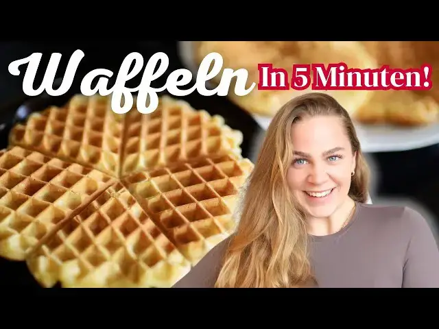Video thumbnail for Selbstgemachte Waffeln in 5 Minuten – Schnell & Einfach! | Zuckerfreie & gesunde Rezepte