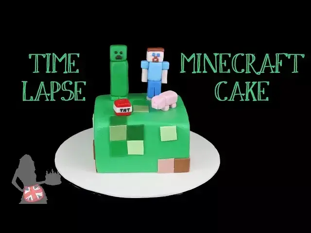 'Video thumbnail for How To Make A MINECRAFT CAKE (Time Lapse)'