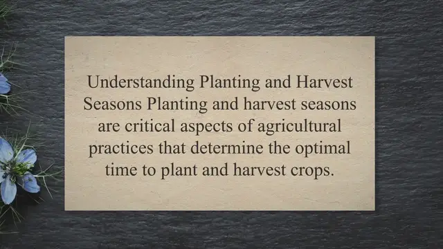 Video thumbnail for Understanding Planting and Harvest Seasons