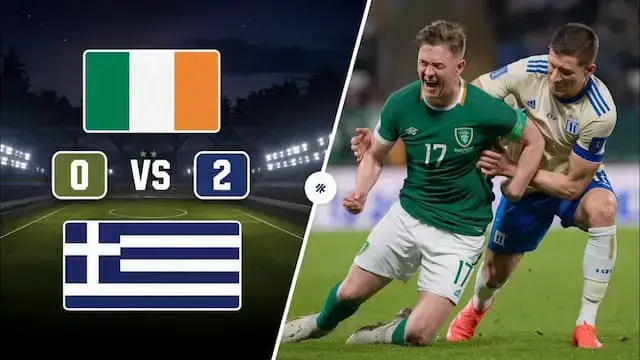 Video thumbnail for Lreland vs Greece 0-2 | UEFA National league 2024 | highlights
