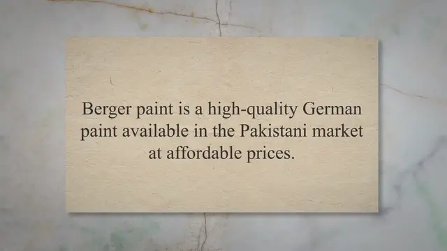 'Video thumbnail for Berger Paint Prices in Pakistan July 2023'