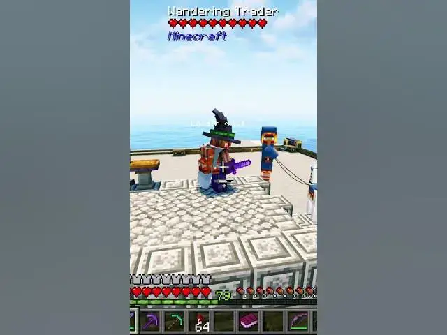 Video thumbnail for Saving my cannon from a wandering trader  | #shorts #minecraft