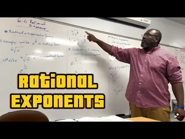 Video thumbnail for Rational Exponents & Radicals