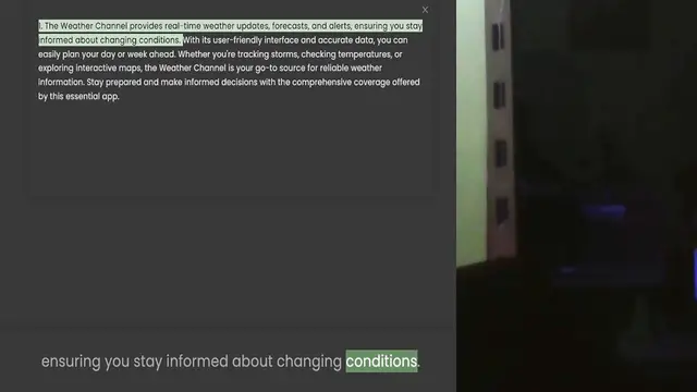 Video thumbnail for informed about changing conditions. With its user-friendly interface and accurate data, you can easily plan your day or week ahead. Whether you're tracking storms, checking temperatures, or exploring interactive maps, the Weather Channel