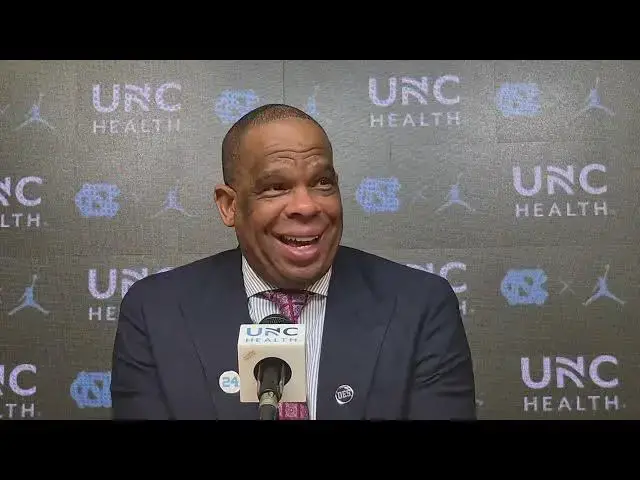 Video thumbnail for #UNC coach Hubert Davis after blowout win over ECU