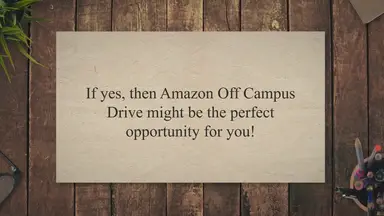 'Video thumbnail for Amazon Off Campus Drive For Fresher | 2023/2024 Batch'