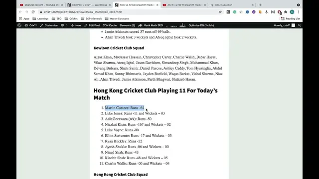 Video thumbnail for KCC vs KHCC Dream11 Prediction KCC vs KHCC Dream11 Team KCC vs KHCC Dream11 3rd Match