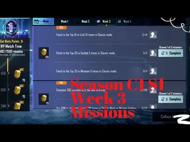 'Video thumbnail for PUBGM Royal pass week 3 mission | PUBGM Royal pass cycle 1 season1'