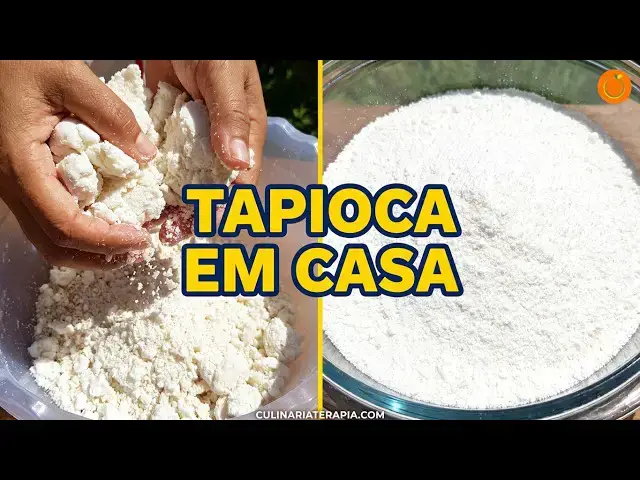 Video thumbnail for COMO FAZER MASSA DA TAPIOCA EM CASA | BAIXE O PDF DA RECEITA