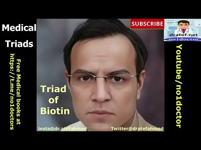 Video thumbnail for Triad of Causes of Biotin Deficiency/Medical Triads/Medical Mnemonics /#shorts/Medical students/Frcs