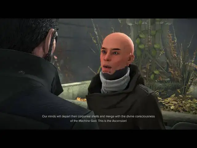 Video thumbnail for Deus Ex: Mankind Divided - Jensen's Apt Complex: Machine God Cultist Dialogue Choice (Josef, Church)