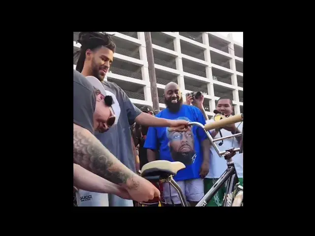 Video thumbnail for J COLE Gifted a Custom Bike from Tae The Truth