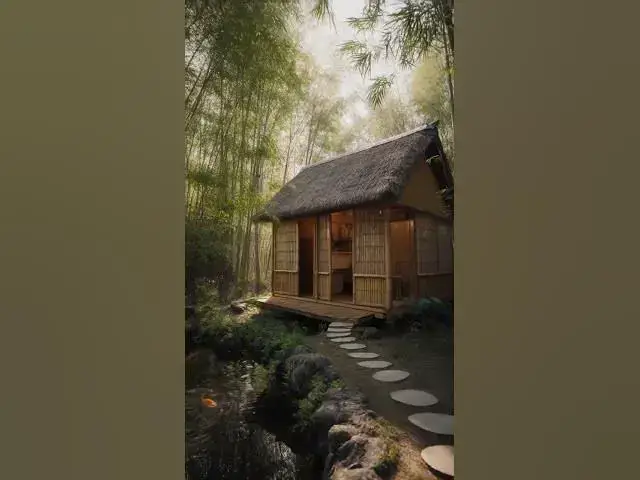 Video thumbnail for Bamboo Pavilion Tiny Home: Japanese-Style Design with Open-Air Living  #tinyhome #zen #japan