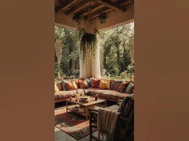 Video thumbnail for Bohemian Home  #tinyhome #interiordesign #home #relax #minimalistliving #nature