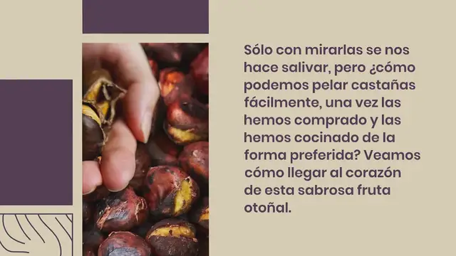 Video thumbnail for Cómo pelar castañas fácilmente, no necesitas horno: listo en un instante