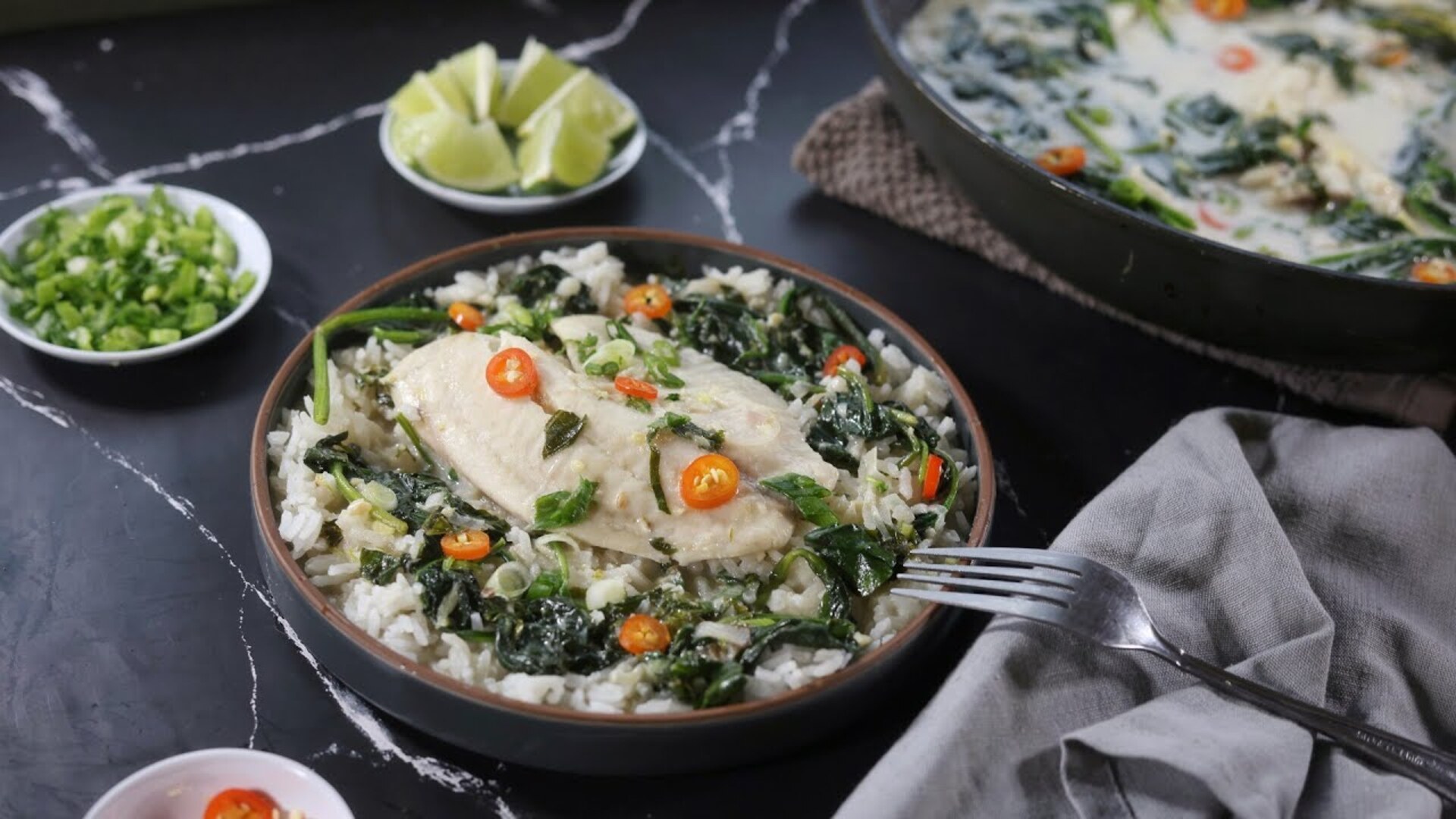 Video thumbnail for Thai-Inspired Coconut-Poached Tilapia Recipe