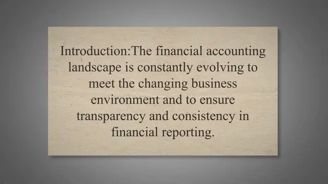 Video thumbnail for Latest Financial Accounting Standards