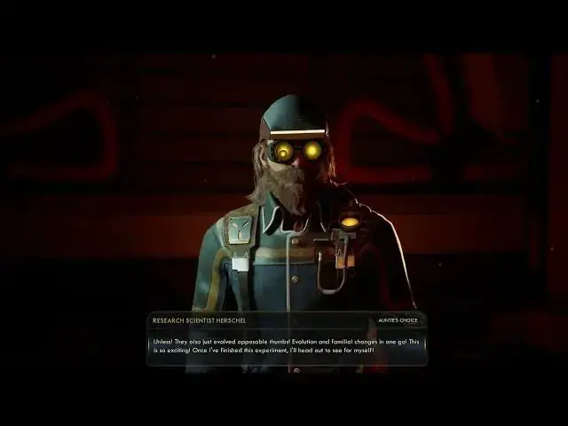 'Video thumbnail for The Outer Worlds 2 - Better Than Nature: Meet Research Scientist Herschel: Dialogue Tree Gameplay'