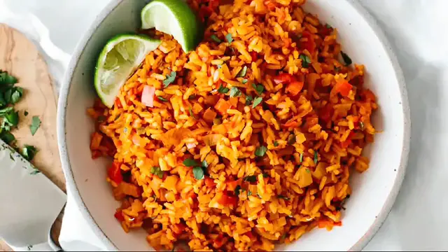 Video thumbnail for mexican rice recipe