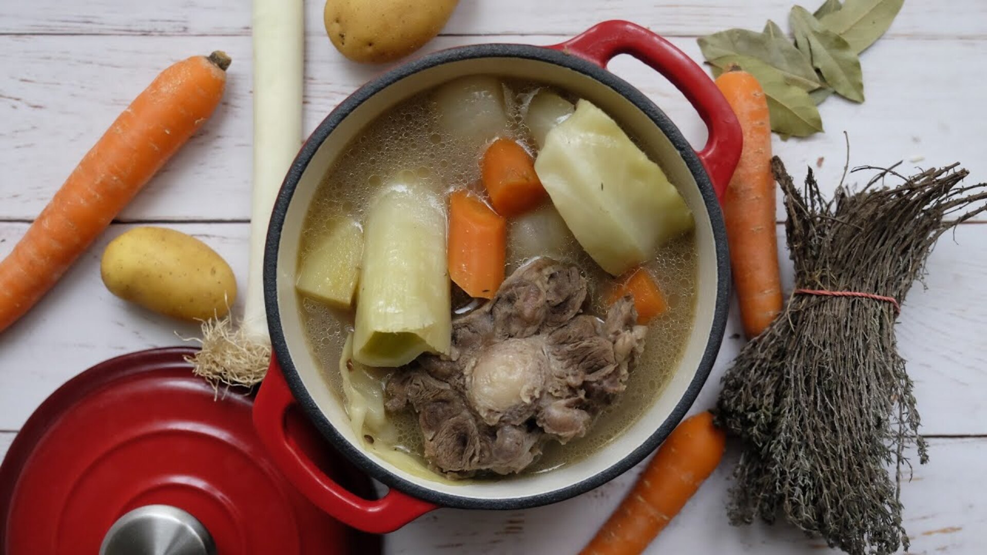 Video thumbnail for Pot-Au-Feu-Style Oxtail Soup Recipe
