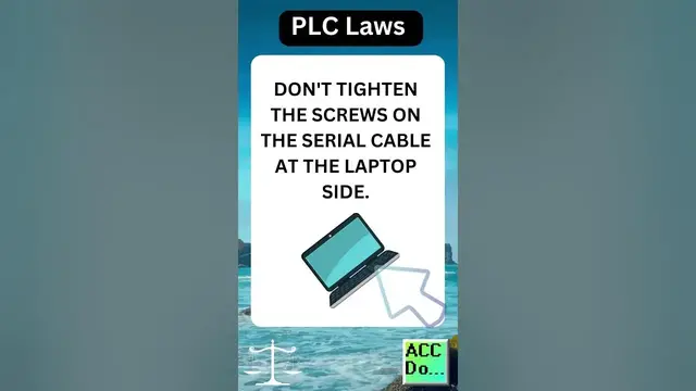 Video thumbnail for PLC Laws #4 - WHEN CONNECTING YOUR LAPTOP