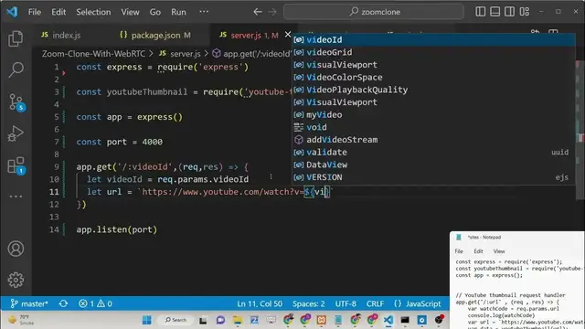 Video thumbnail for Build a Youtube Thumbnail Extractor in Node.js & Express Using URL in Browser
