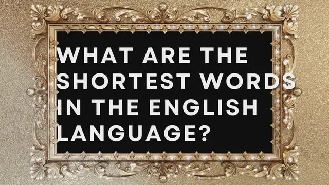 Video thumbnail for What Are The Shortest Words In The English Language