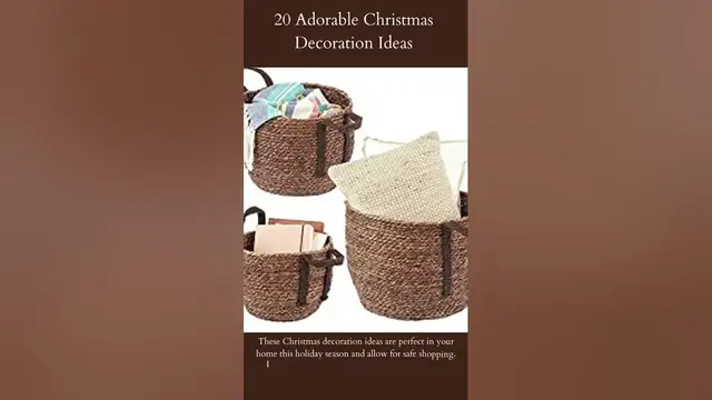 Video thumbnail for 20 Adorable Christmas Decoration Ideas | Woven Braided Rope Storage Baskets | Read More..