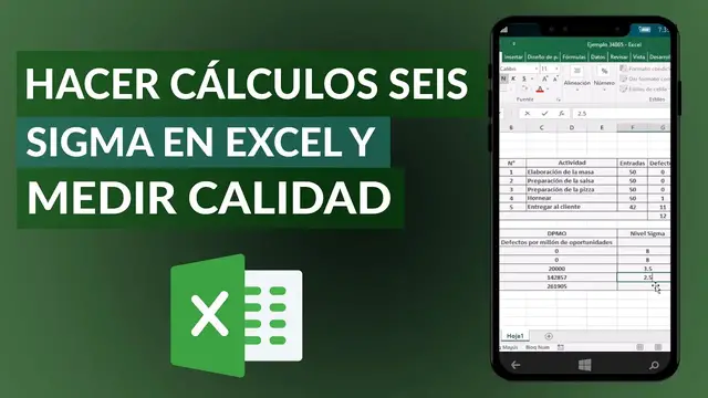 Video thumbnail for Cómo hacer cálculos seis sigma en EXCEL y medir el nivel de calidad del proceso