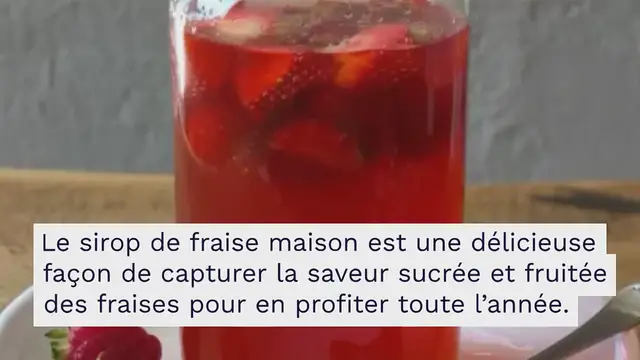 'Video thumbnail for Recette Sirop de Fraise Maison'