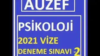 Video thumbnail for Psikoloji 2021 Vize Deneme Sınavı -2