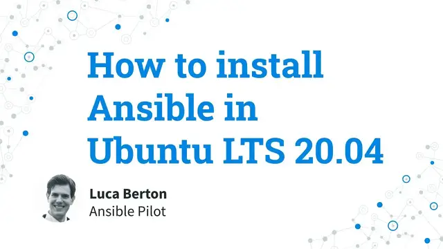 Video thumbnail for How to install Ansible in Ubuntu 20.04 LTS using Universe and PPA repositories