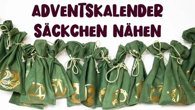 Video thumbnail for Anleitung Adventskalender Säckchen nähen ✂️ Nähanleitung ✂️ einfache  Nähanleitung für Anfänger