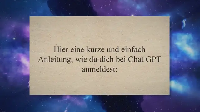 Video thumbnail for Wie melde ich mich bei Chat GPT an?
