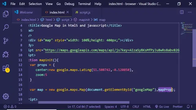 Video thumbnail for How to Display Google Maps inside Application Using Google Maps API v3 in Javascript