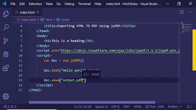 Video thumbnail for jsPDF Tutorial | Exporting HTML To PDF in jsPDF | jsPDF Example