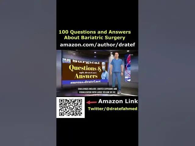 Video thumbnail for 100 questions and answers about bariatric surgery book by dratef ahmed #shorts 39#surgery #bariatric