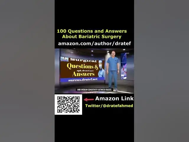 Video thumbnail for 100 questions and answers about bariatric surgery book by dratef ahmed #shorts 37#surgery #bariatric