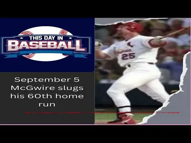 Video thumbnail for September 5 McGwire slugs his 60th home run